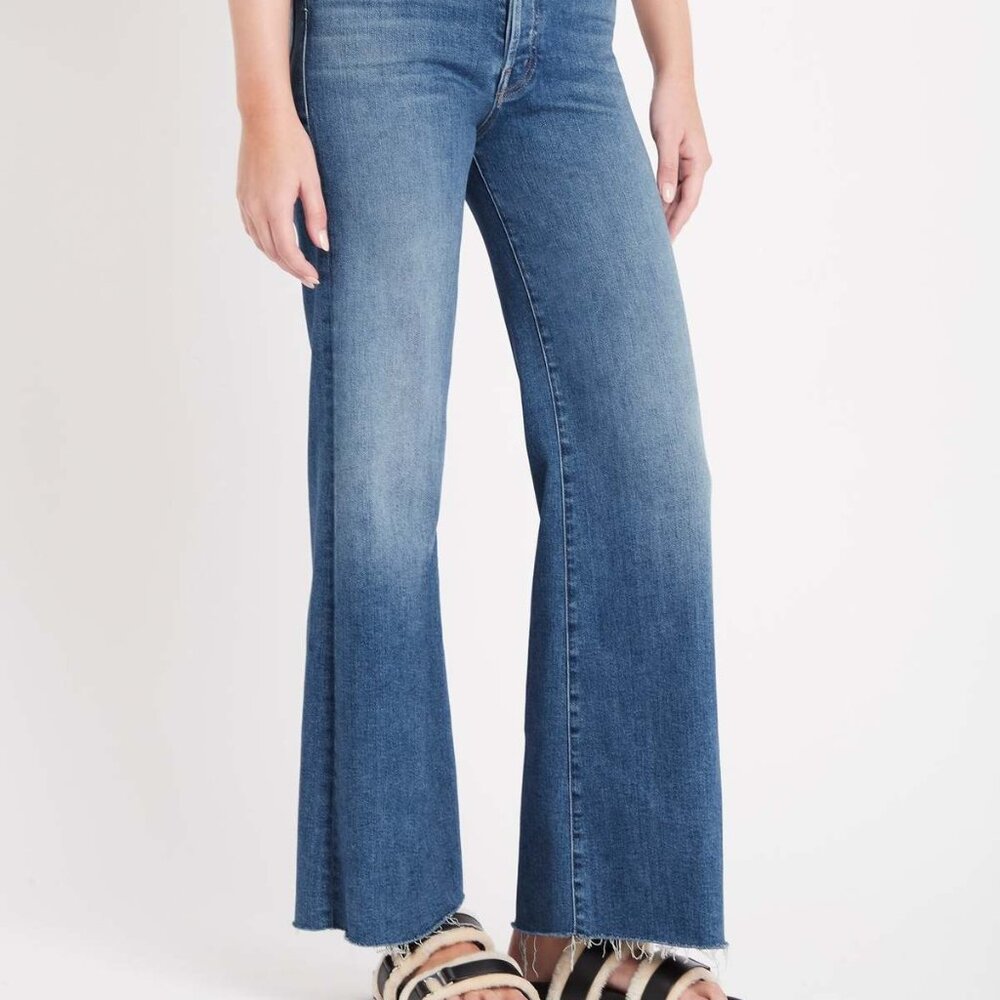 Mother 'The Tomcat Roller Fray' Wide-Leg Jean in Groovy Kind of Love | size 27 - Picture 3 of 11